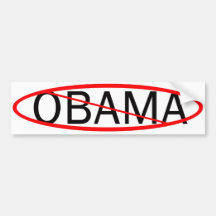 Aucun adhésif pour pare-chocs d'OBAMA Autocollants Pour Voiture