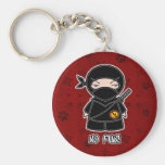 Aucun amusement ! Ninja dans Keychain rouge Porte-clef