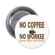 Aucun café aucune technologie de laboratoire de Wo Badges Avec Agrafe