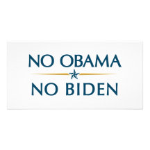 AUCUN OBAMA AUCUN BIDEN PHOTOCARTE PERSONNALISÉE