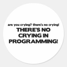 Aucun pleurer dans la programmation autocollants ronds