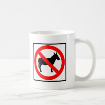 Aucun signe de route d'ânes tasse