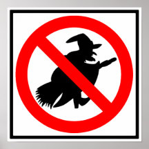 Aucun signe de route de sorcières affiches