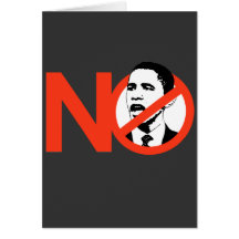 Aucun T-shirts d'Obama/Anti-Obama Carte De Vœux