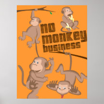 Aucune affiche d'enfants des affaires de singe |