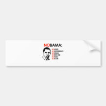 AUCUNE EXPÉRIENCE, NOBAMA ADHÉSIFS POUR VOITURE
