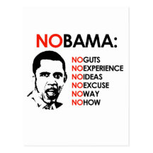AUCUNE EXPÉRIENCE, NOBAMA CARTE POSTALE