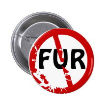 AUCUNE FOURRURE ! PIN'S AVEC AGRAFE