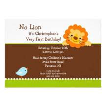 Aucune invitation d'anniversaire de enfant de lion