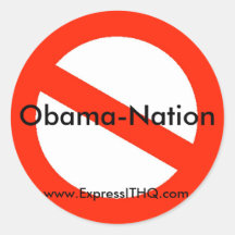 Aucune Obama-Nation, www.ExpressITHQ.com Autocollant
