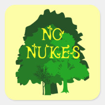 Aucunes armes nucléaires indiquant avec des arbres stickers carrés