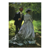 Auditeurs d'un concert-promenade par Monet, art vi Faire-parts