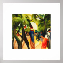 August Macke. Affiche de beaux-arts de "promenade"