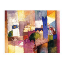 August Macke - aquarelle 1914 de Kairouan (iii) Cartes Postales