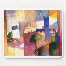 August Macke - aquarelle 1914 de Kairouan (iii) Tapis De Souris