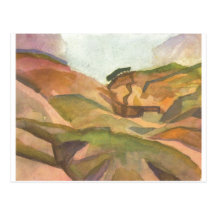 August Macke - aquarelle 1914 de Schlucht Carte Postale