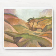 August Macke - aquarelle 1914 de Schlucht Tapis De Souris