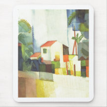 August Macke - Chambre lumineuse de Helles Haus 19 Tapis De Souris