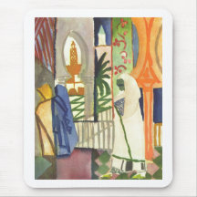 August Macke - dans le temple retentit 1910-1914 Tapis De Souris