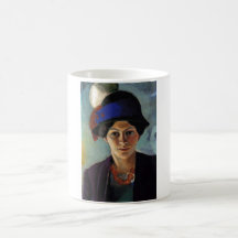 August Macke - femme de portrait de l'artiste et d Mugs