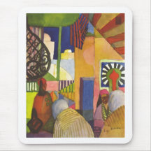 August Macke - Im Basar - 1914 dans le bazar Tapis De Souris