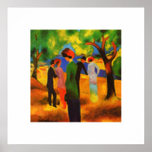 August Macke. "Madame affiche d'art dans veste ver
