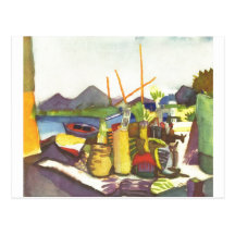 August Macke - paysage avec Hammamet 1914 Cartes Postales