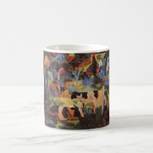 August_Macke - paysage avec les vaches et le chame Tasse À Café