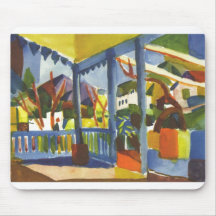 August Macke - Terrasse à St Germain 1914 Tapis De Souris