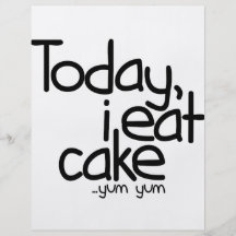 Aujourd'hui je mange le gâteau (l'anniversaire) tract personnalisé