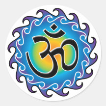 Aum Autocollants Ronds