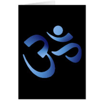 Aum bleu carte de vœux