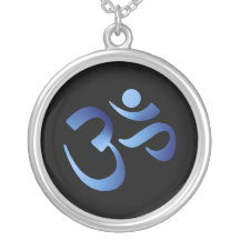 Aum bleu colliers personnalisés