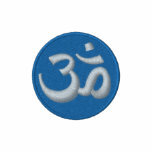 Aum bleu et vert OM brodé