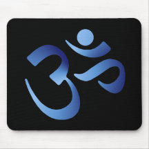Aum bleu tapis de souris