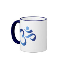 Aum bleu tasse à café