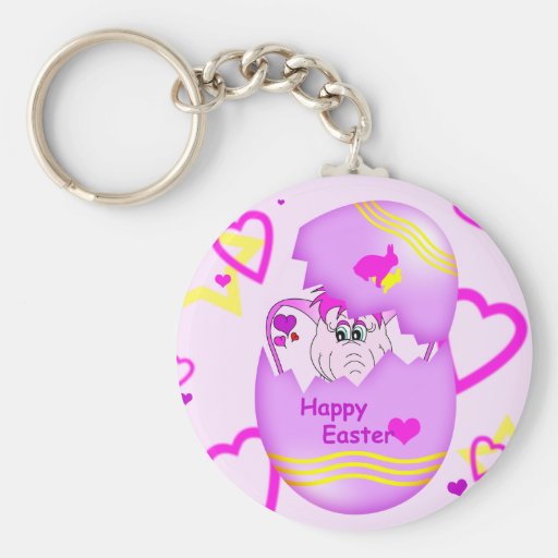 Auriculaire chanceux mignon Joyeuses Pâques Keycha Porte-clé