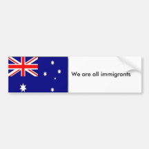 australien-drapeau, nous sommes tous les immigrés, autocollant pour voiture