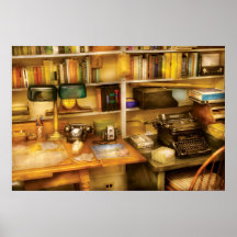 Auteur - le bureau d'un auteur posters