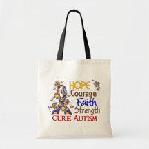 Autisme de la force 3 de foi de courage d'espoir sacs