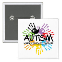 Autisme Handprint Badges Avec Agrafe