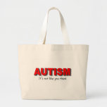 Autisme son pas goût que vous pensez (le rouge) sac