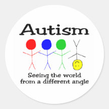 Autisme voyant le monde d'un angle différent adhésif