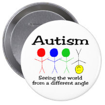 Autisme voyant le monde d'un angle différent badge