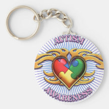 AUTISMTRIBALHEART15 PORTE-CLÉS