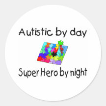 Autiste par le superhéros de jour par nuit adhésif