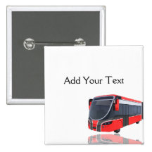 Autobus blanc et noir rouge sur le blanc badge