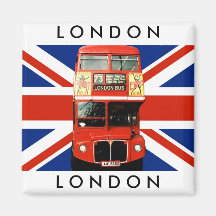 Autobus de l'aimant W. Londres de réfrigérateur et