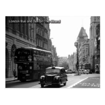 autobus de Londres et carte postale de taxi