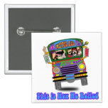 Autobus scolaire hippie badge